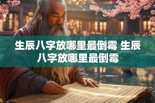 生辰八字放哪里最倒霉 生辰八字放哪里最倒霉