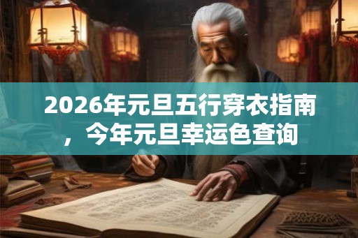 2026年元旦五行穿衣指南，今年元旦幸运色查询
