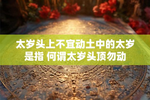 太岁头上不宜动土中的太岁是指 何谓太岁头顶勿动