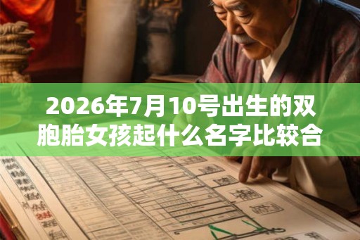 2026年7月10号出生的双胞胎女孩起什么名字比较合适，五行属什么？