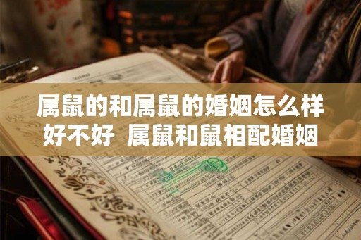 属鼠的和属鼠的婚姻怎么样好不好  属鼠和鼠相配婚姻如何