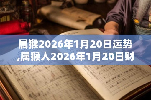 属猴2026年1月20日运势,属猴人2026年1月20日财运,生肖猴2026年1月20日运势