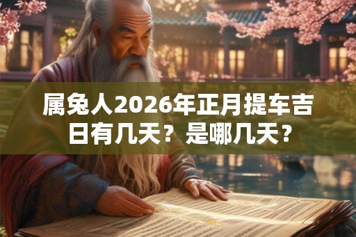属兔人2026年正月提车吉日有几天？是哪几天？