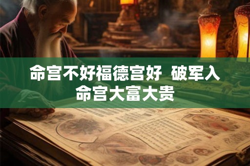 命宫不好福德宫好  破军入命宫大富大贵