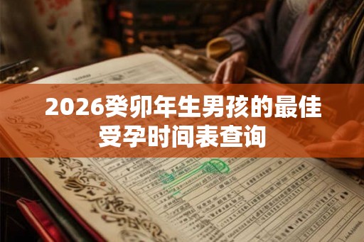 2026癸卯年生男孩的最佳受孕时间表查询