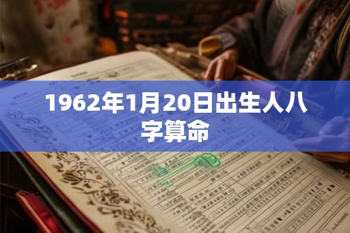 1962年1月20日出生人八字算命