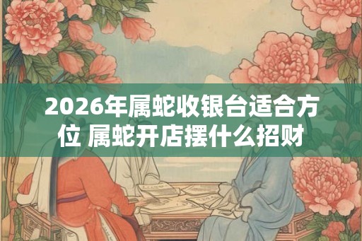 2026年属蛇收银台适合方位 属蛇开店摆什么招财