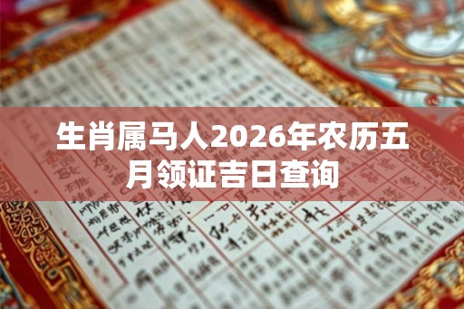 生肖属马人2026年农历五月领证吉日查询