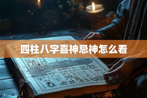 四柱八字喜神忌神怎么看