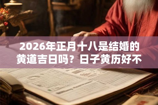 2026年正月十八是结婚的黄道吉日吗？日子黄历好不好？