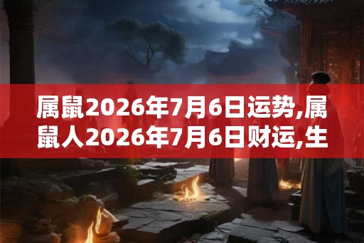 属鼠2026年7月6日运势,属鼠人2026年7月6日财运,生肖鼠2026年7月6日运势