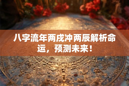八字流年两戌冲两辰解析命运，预测未来！
