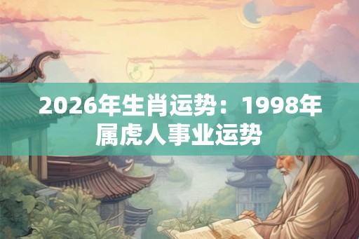 2026年生肖运势：1998年属虎人事业运势
