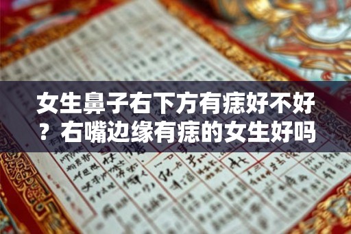 女生鼻子右下方有痣好不好?右嘴边缘有痣的女生好吗? 女生鼻子右下方有痣好不好?右嘴边缘有痣的女生好吗?