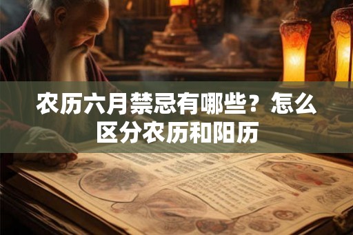 农历六月禁忌有哪些?怎么区分农历和阳历 农历六月禁忌有哪些?怎么区分农历和阳历