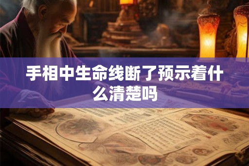 手相中生命线断了预示着什么清楚吗