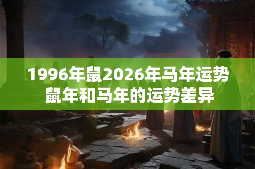 1996年鼠2026年马年运势 鼠年和马年的运势差异