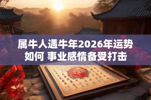 属牛人遇牛年2026年运势如何 事业感情备受打击