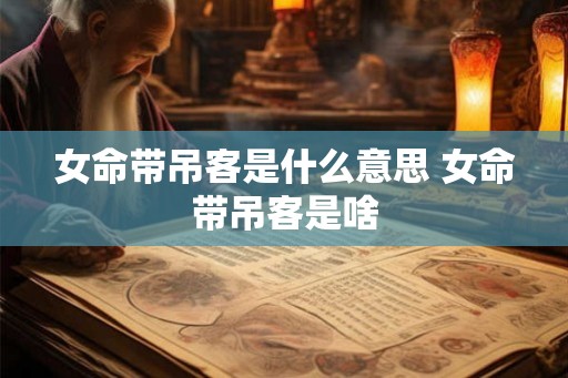女命带吊客是什么意思 女命带吊客是啥 女命带吊客是什么意思 女命带吊客是啥