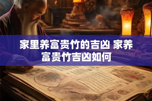 家里养富贵竹的吉凶 家养富贵竹吉凶如何