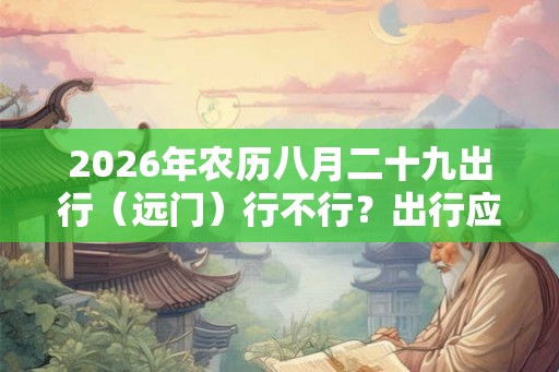 2026年农历八月二十九出行（远门）行不行？出行应注意什么？