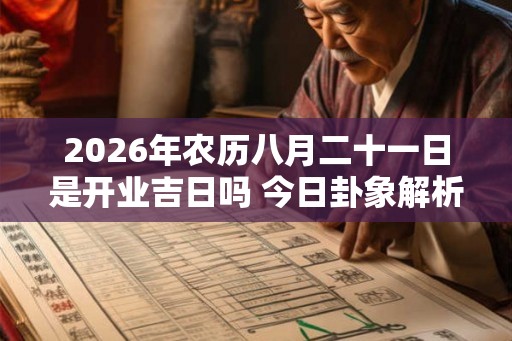 2026年农历八月二十一日是开业吉日吗 今日卦象解析
