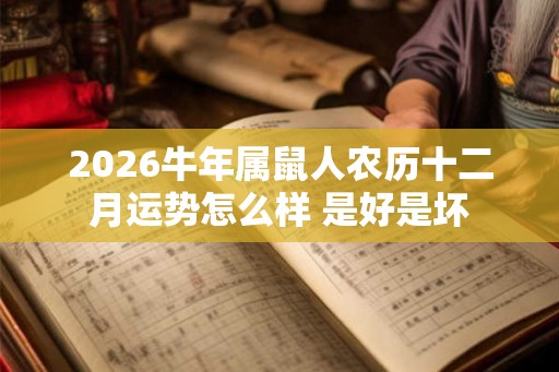 2026牛年属鼠人农历十二月运势怎么样 是好是坏
