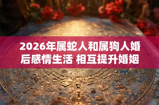 2026年属蛇人和属狗人婚后感情生活 相互提升婚姻幸福
