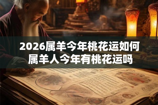 2026属羊今年桃花运如何 属羊人今年有桃花运吗