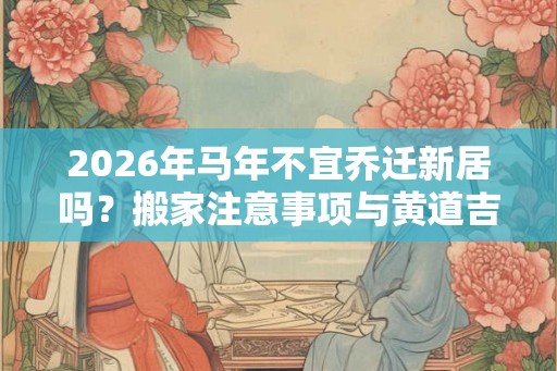 2026年马年不宜乔迁新居吗？搬家注意事项与黄道吉日解析