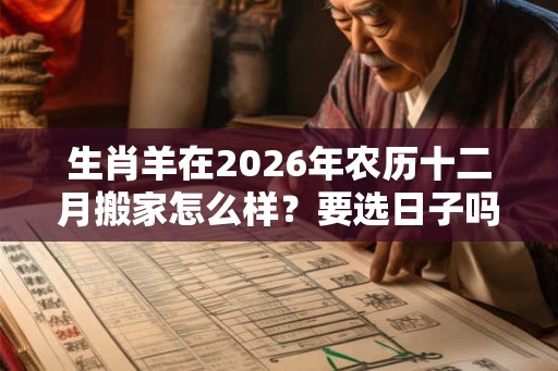 生肖羊在2026年农历十二月搬家怎么样？要选日子吗？