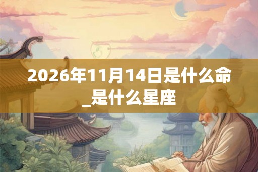 2026年11月14日是什么命_是什么星座