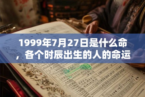 1999年7月27日是什么命，各个时辰出生的人的命运