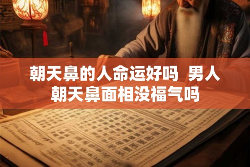 朝天鼻的人命运好吗  男人朝天鼻面相没福气吗
