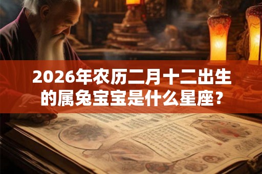 2026年农历二月十二出生的属兔宝宝是什么星座？