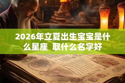 2026年立夏出生宝宝是什么星座  取什么名字好