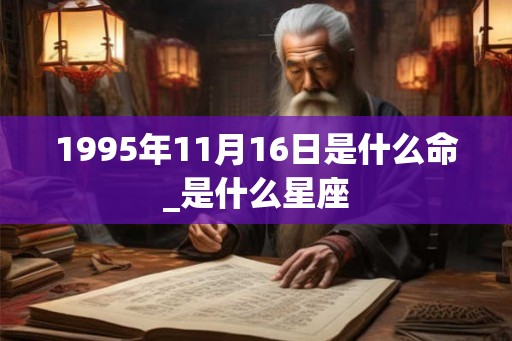 1995年11月16日是什么命_是什么星座