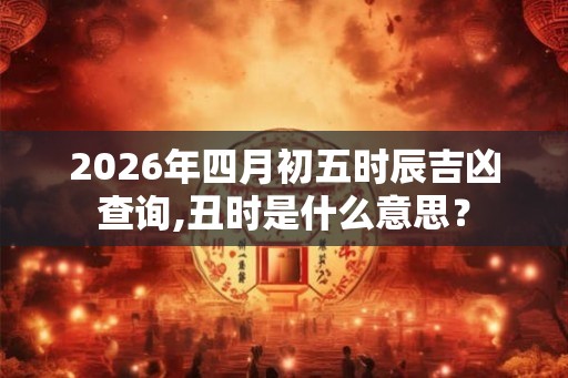 2026年四月初五时辰吉凶查询,丑时是什么意思？