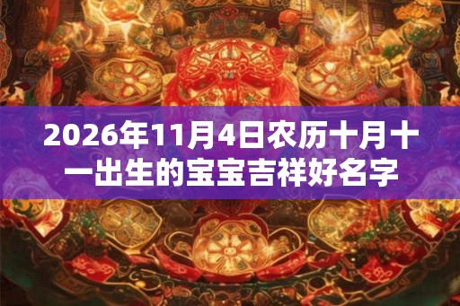 2026年11月4日农历十月十一出生的宝宝吉祥好名字 2026年11月4日农历十月十一出生的宝宝吉祥好名字