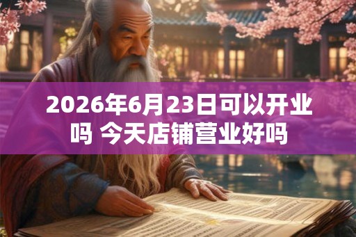 2026年6月23日可以开业吗 今天店铺营业好吗