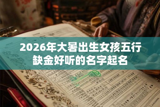 2026年大暑出生女孩五行缺金好听的名字起名