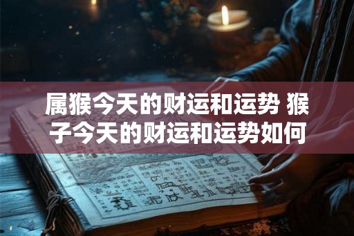 属猴今天的财运和运势 猴子今天的财运和运势如何