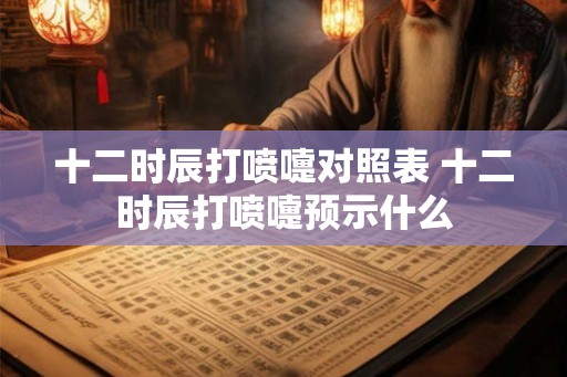 十二时辰打喷嚏对照表 十二时辰打喷嚏预示什么