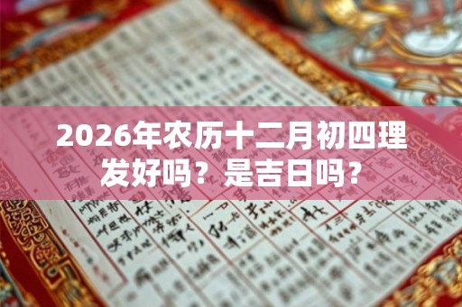 2026年农历十二月初四理发好吗？是吉日吗？