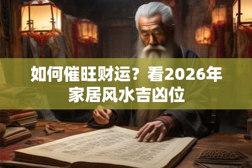 如何催旺财运？看2026年家居风水吉凶位