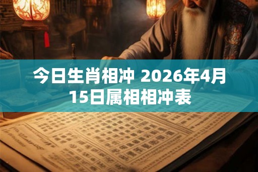 今日生肖相冲 2026年4月15日属相相冲表