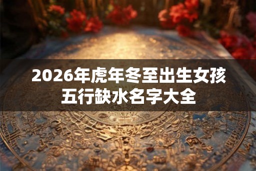 2026年虎年冬至出生女孩五行缺水名字大全
