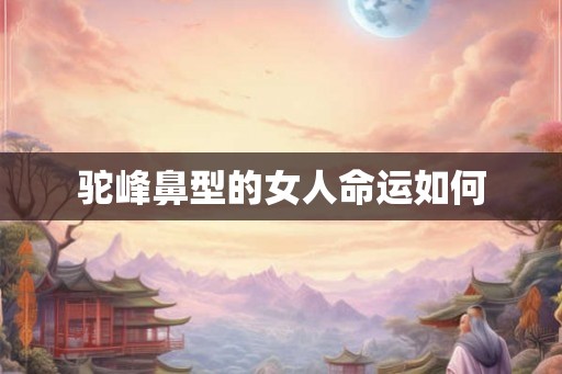 驼峰鼻型的女人命运如何