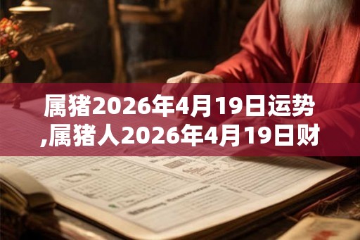属猪2026年4月19日运势,属猪人2026年4月19日财运,生肖猪2026年4月19日运势 属猪2026年4月19日运势,属猪人2026年4月19日财运,生肖猪2026年4月19日运势