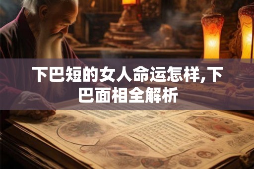 下巴短的女人命运怎样,下巴面相全解析